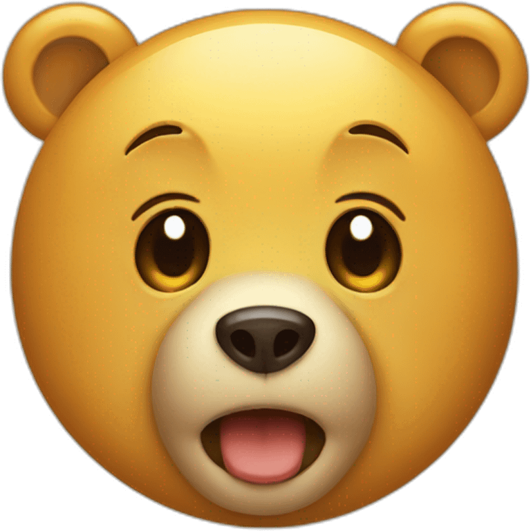 Crying honey bear emoji