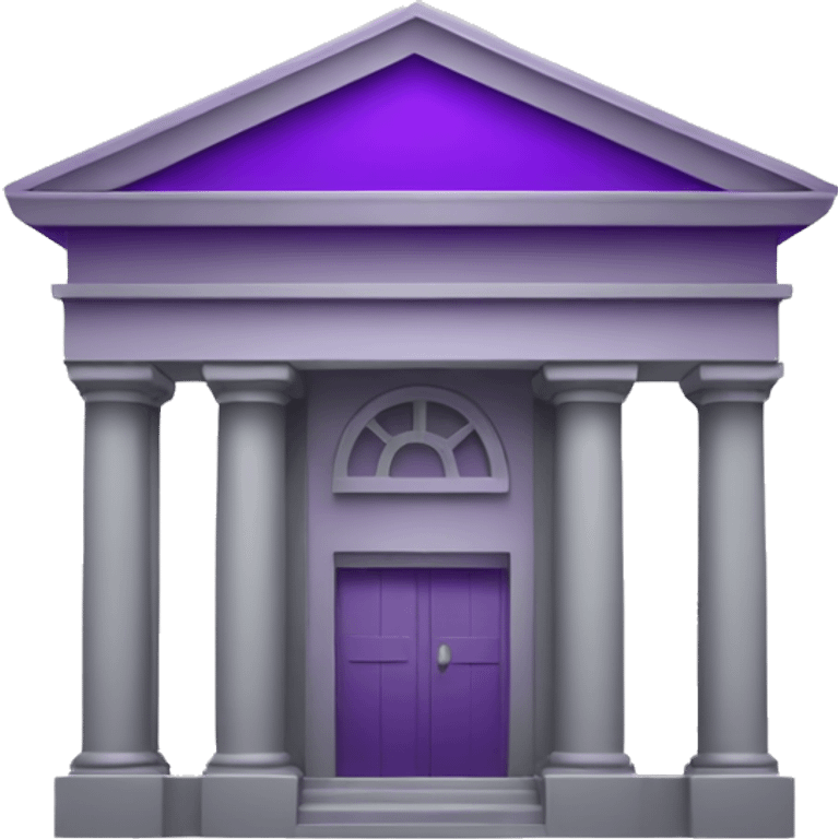 Purple bank building  emoji