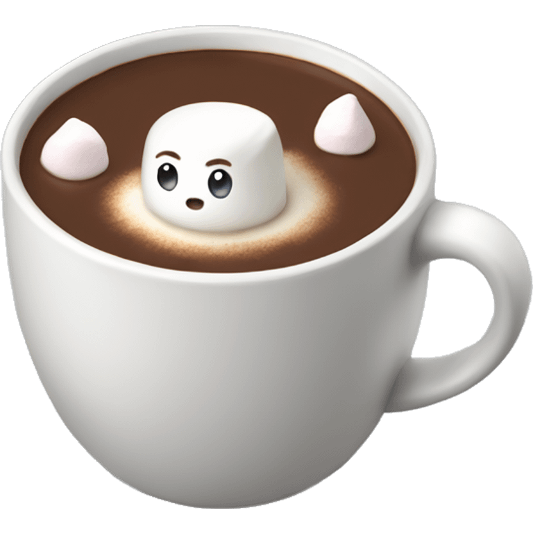 Hot chocolate with marshmallow emoji