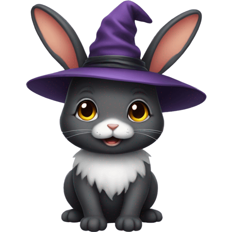 Cute witch rabbit emoji