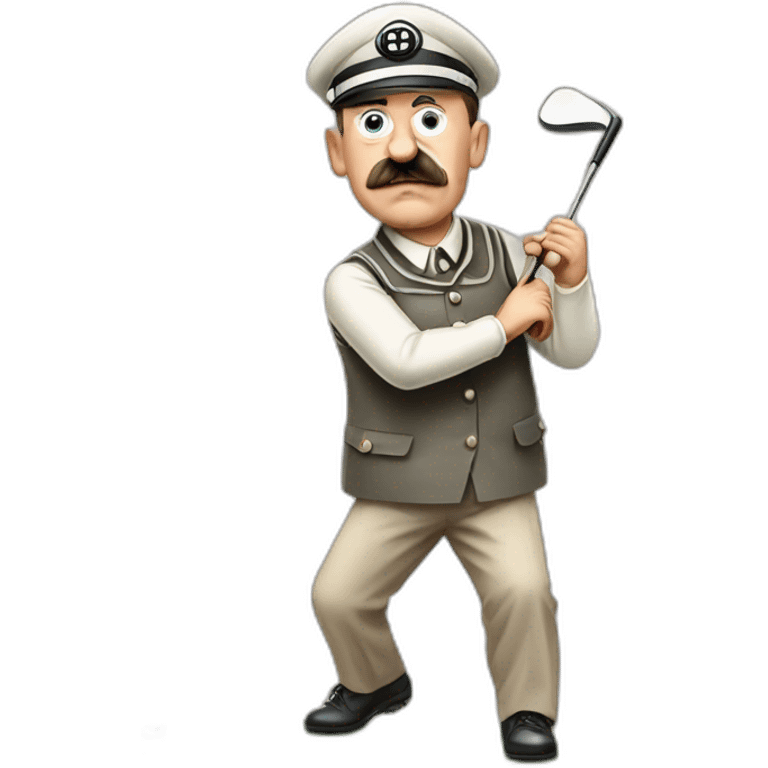 Adolf Hitler playing golf emoji