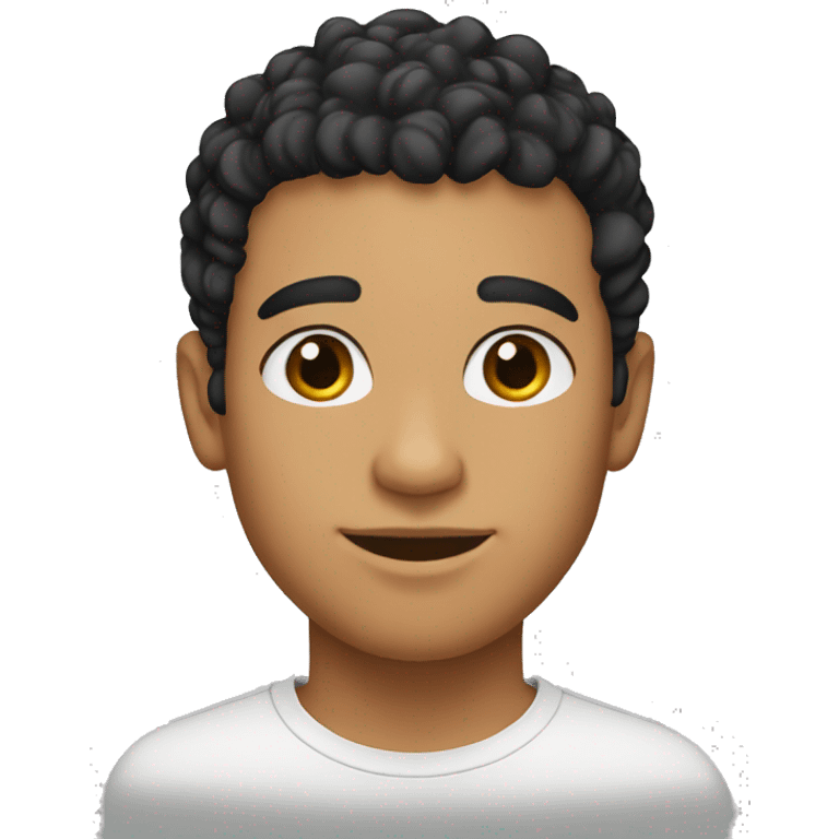 olive skin male short black curly hair emoji