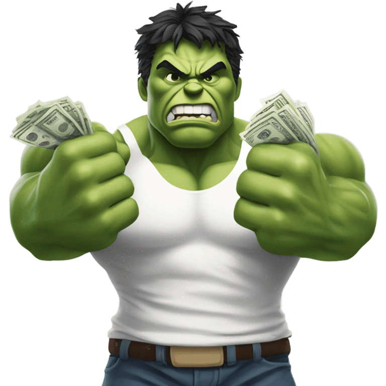 Hulk offering money emoji