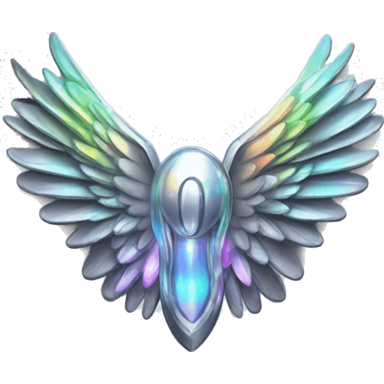 Chrome wings holographique emoji