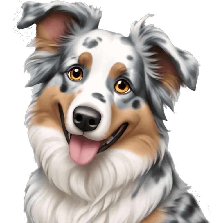 Blue Merle Australian Shepard tan point emoji