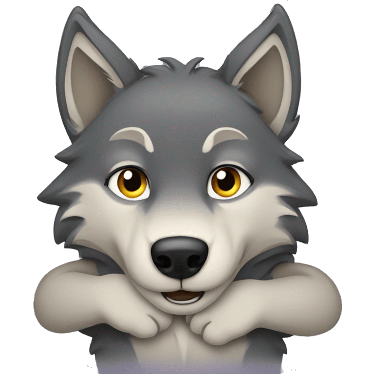 wolf hug emoji