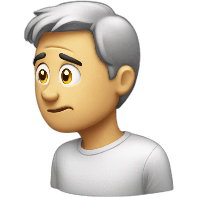 Puzzled man scratching head emoji