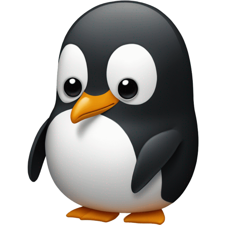 Penguin with kelly lucas head emoji