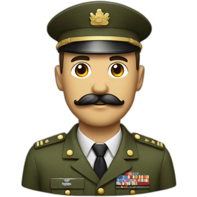 Man millitary with a square shape mustache emoji