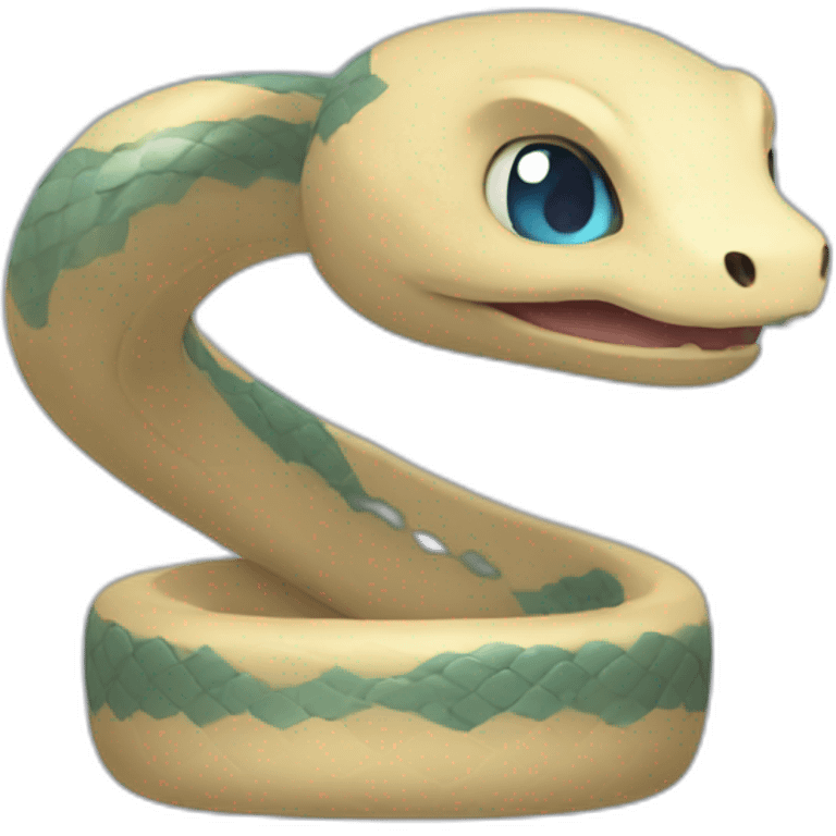 snake blue and beige mad pokemon emoji