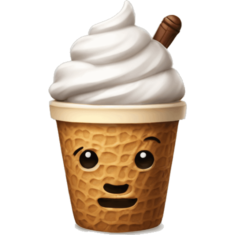 Coffe ffwith ice cream emoji