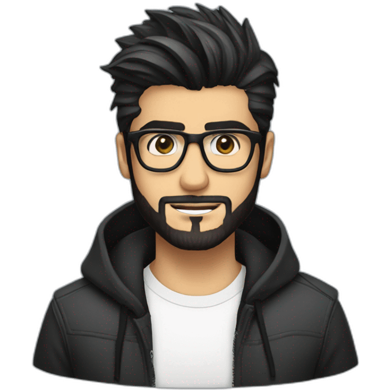 zayn malik with spectacles and beard emoji