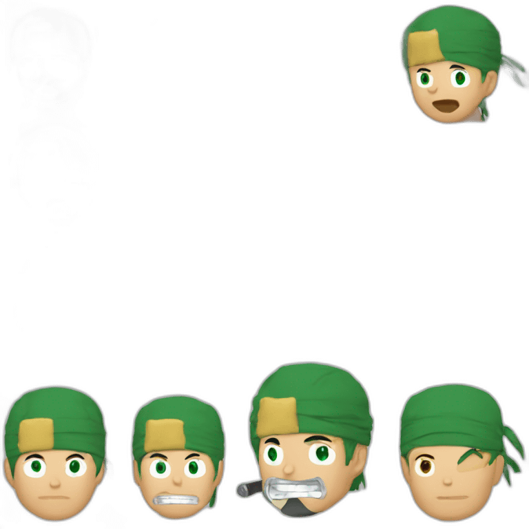 Les 3 sabres de zoro emoji