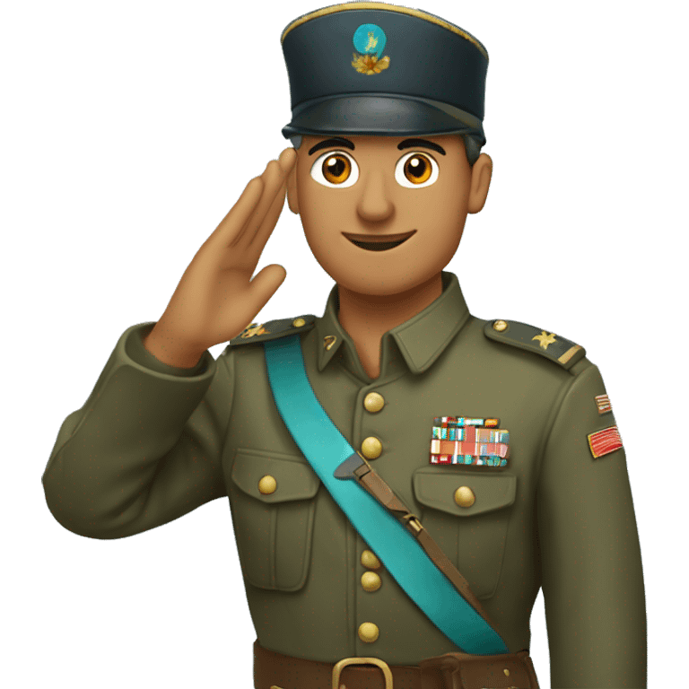  A saluting turkis soldier emoji