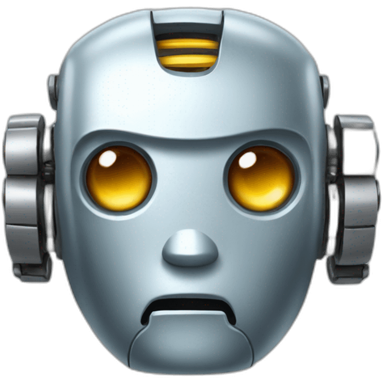 robot looking down emoji