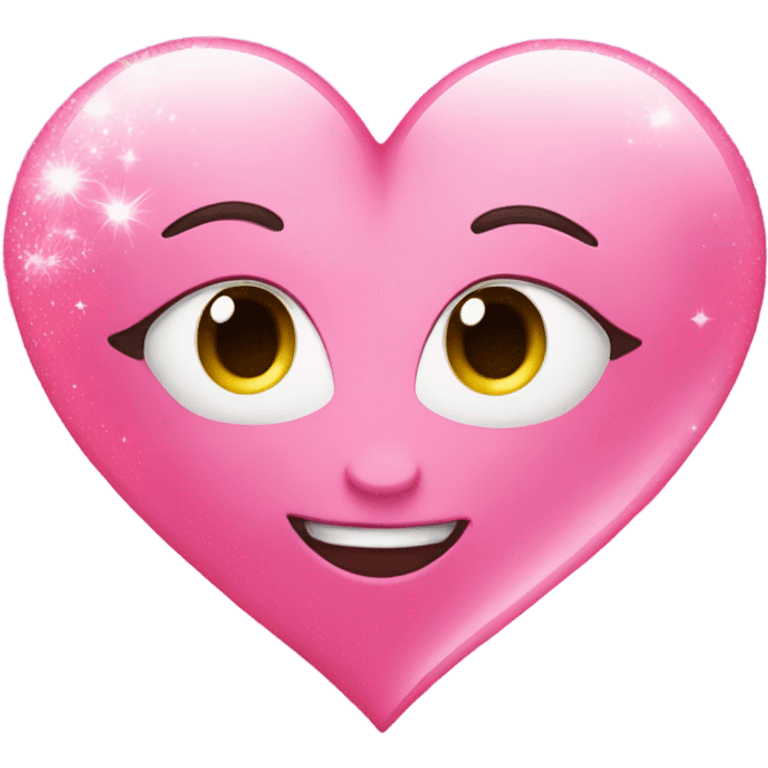 a pink heart with sparkles emoji