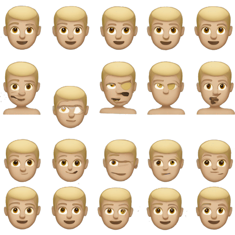 man with blonde buzzcut emoji