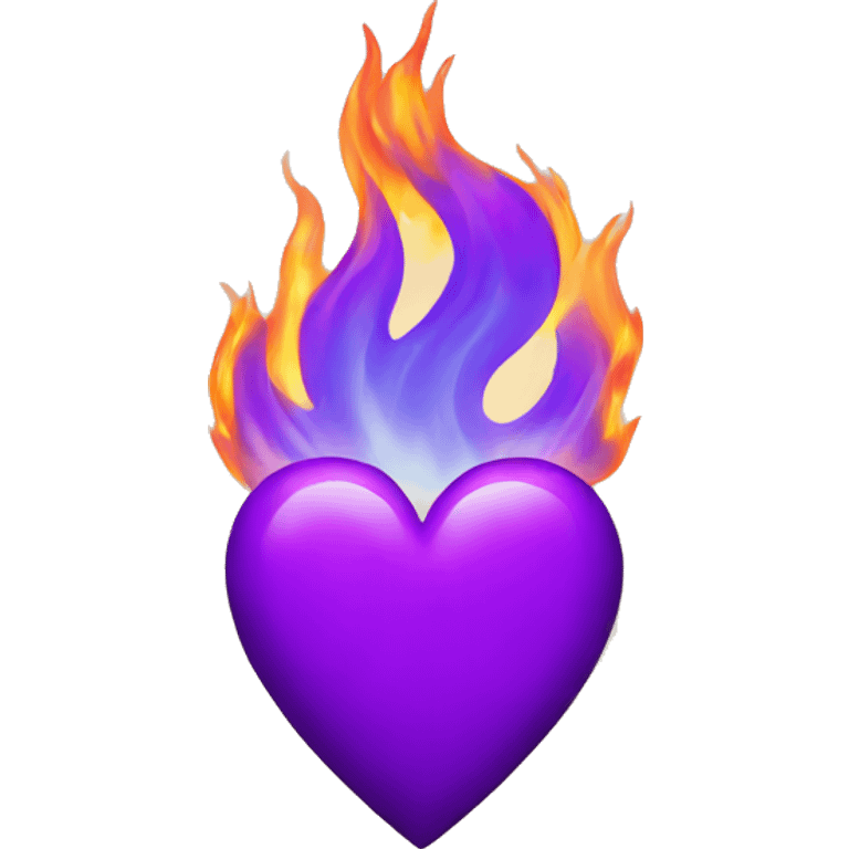 Purple Heart on Fire  emoji