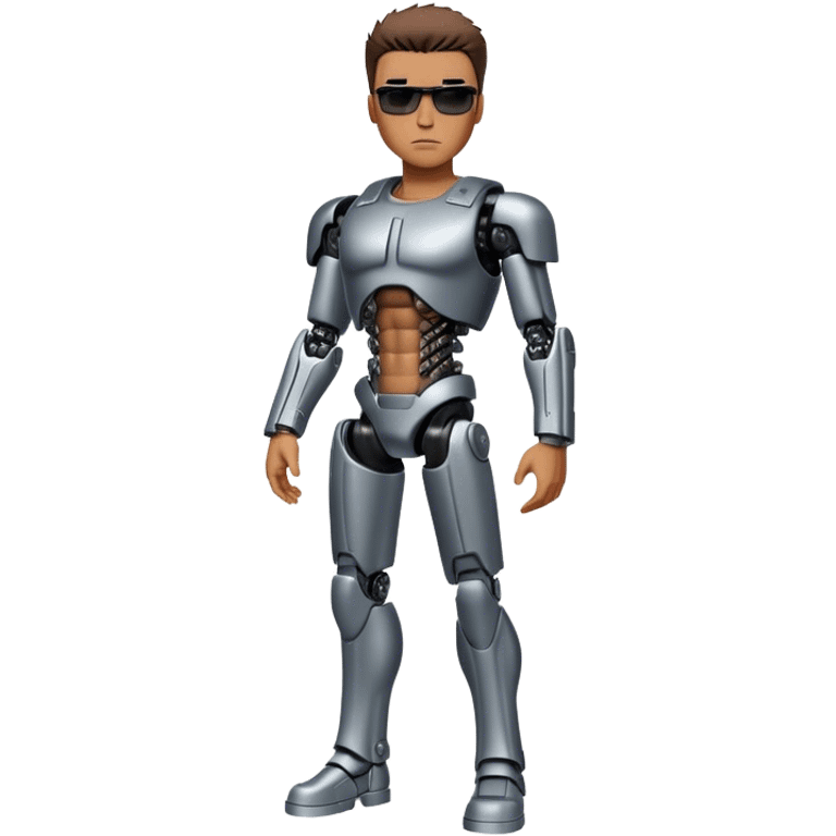 full body modern terminator male human character Konor emoji