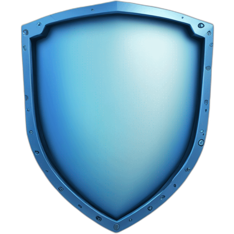 blue cyber shield futuristic emoji