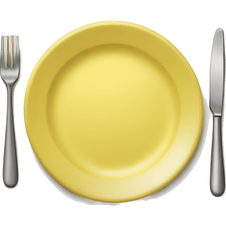 empty yellow plate  emoji