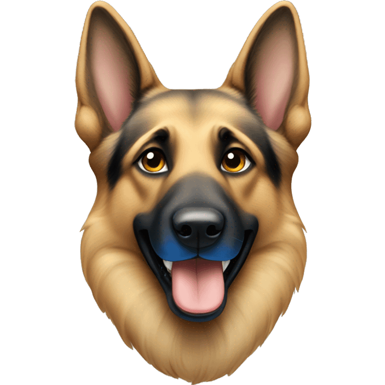 german shepherd with blue bone emoji