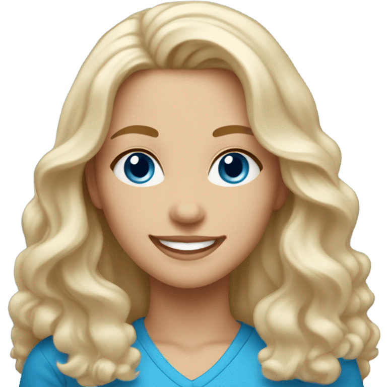 Pretty white blonde woman emoji