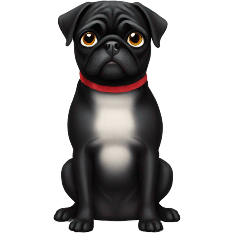 Black pug emoji