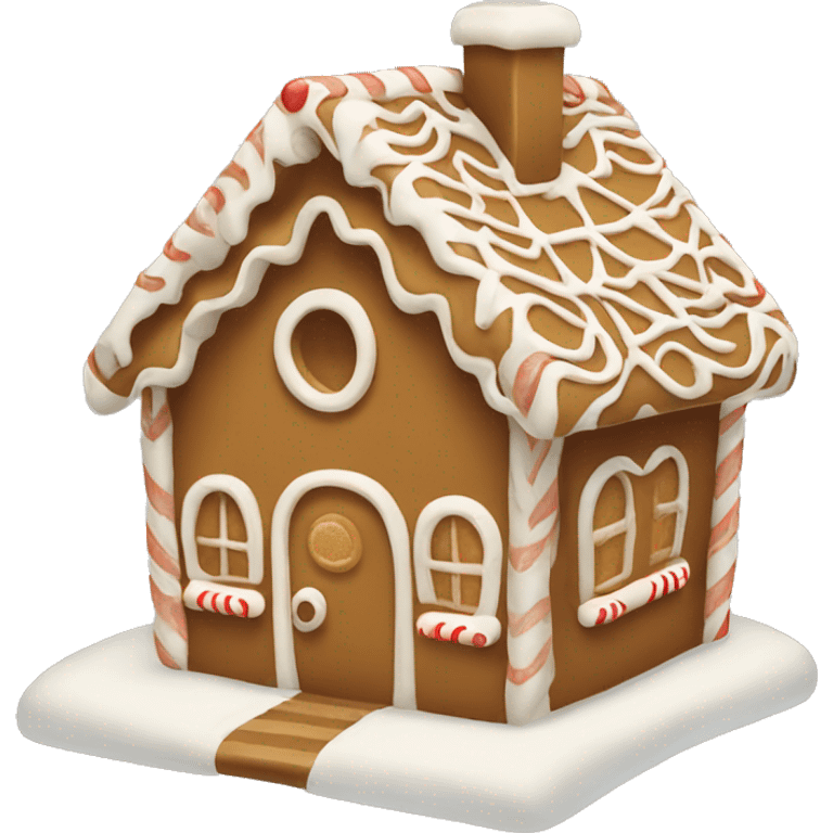 Beige gingerbread house emoji