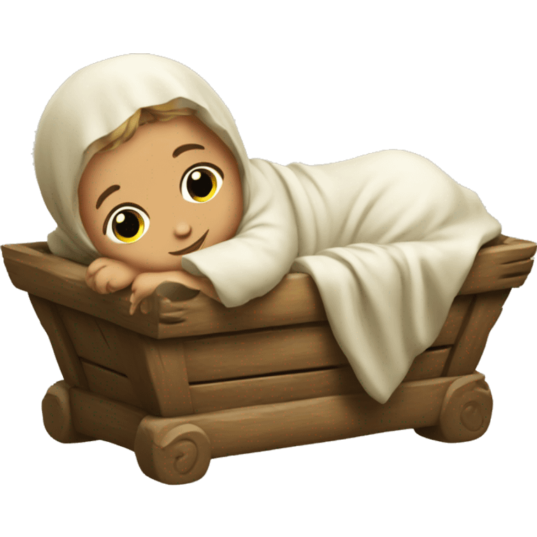 Baby jesus in manger emoji