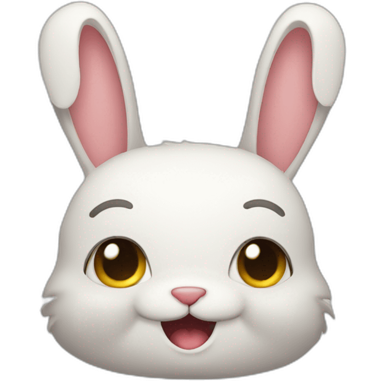 nervous smile rabbit emoji