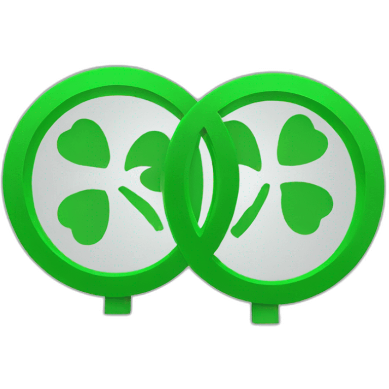 round-green-outline-sign-no-entry-for-clover emoji