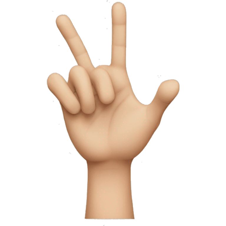 Hand in 2 sign shape emoji