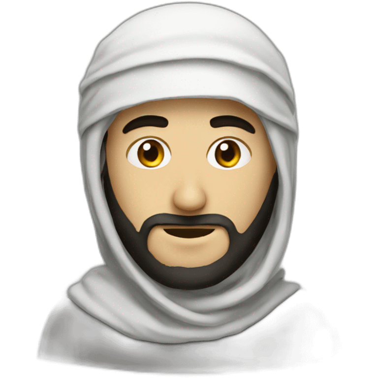 guy with faced covered with Arabic Shmagh emoji