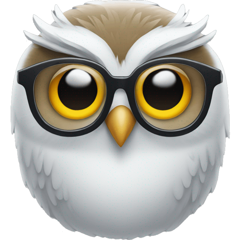 Owl with glasses emoji