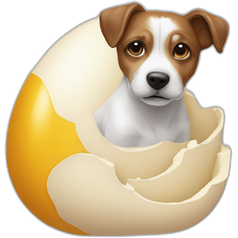 chien sur un oeuf emoji