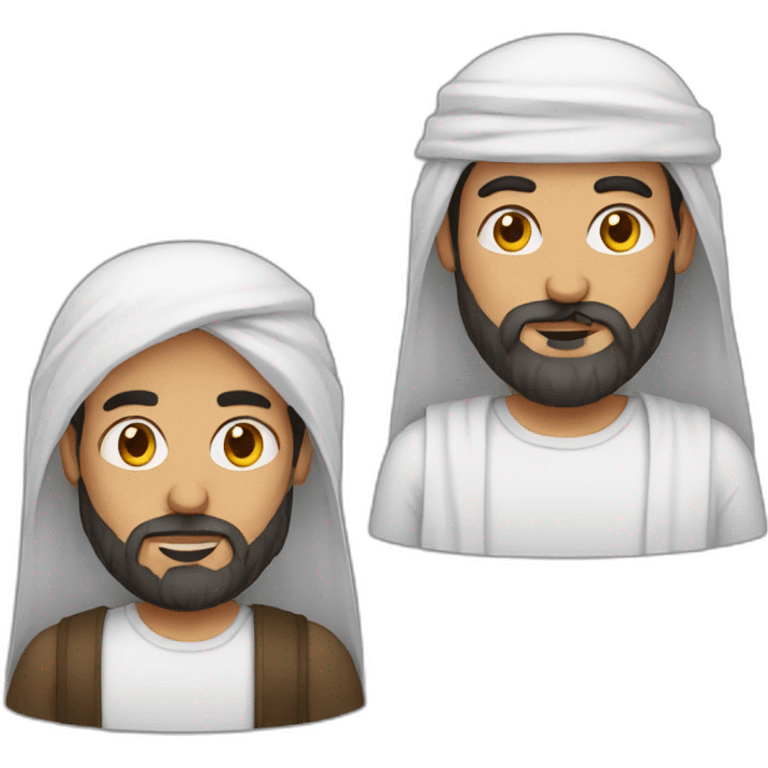 A blind Arabic and beardy man emoji