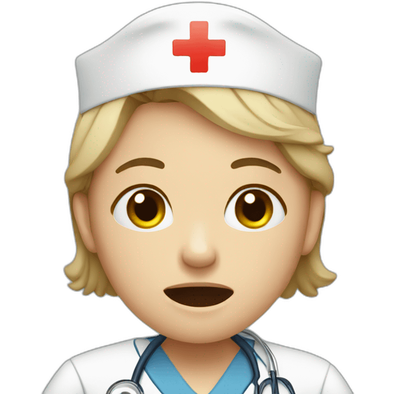 Nurse crying emoji