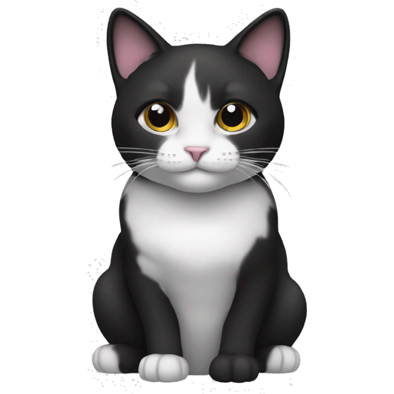 cat black and withe emoji