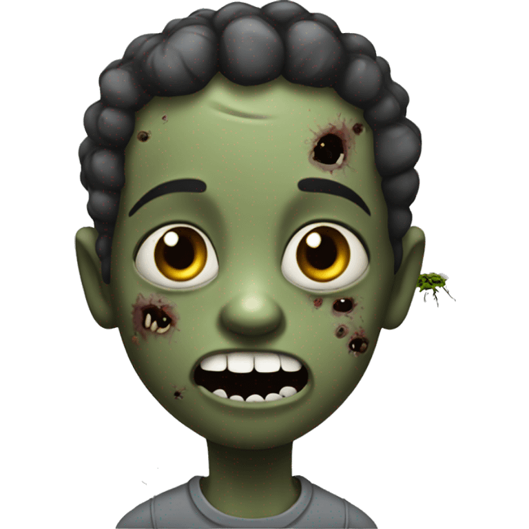 Nice zombie kid with flies  emoji