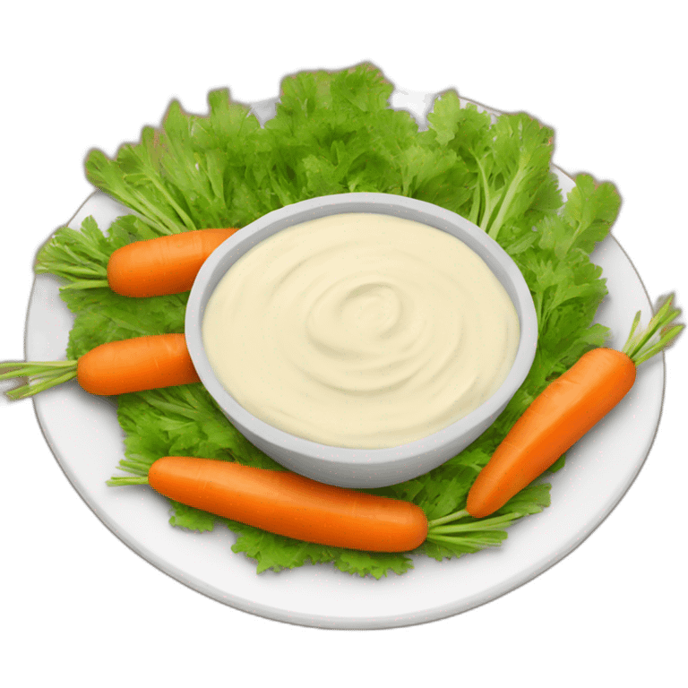 ranch dip with carrots emoji