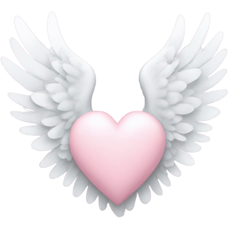 pastel pink heart with white wings emoji