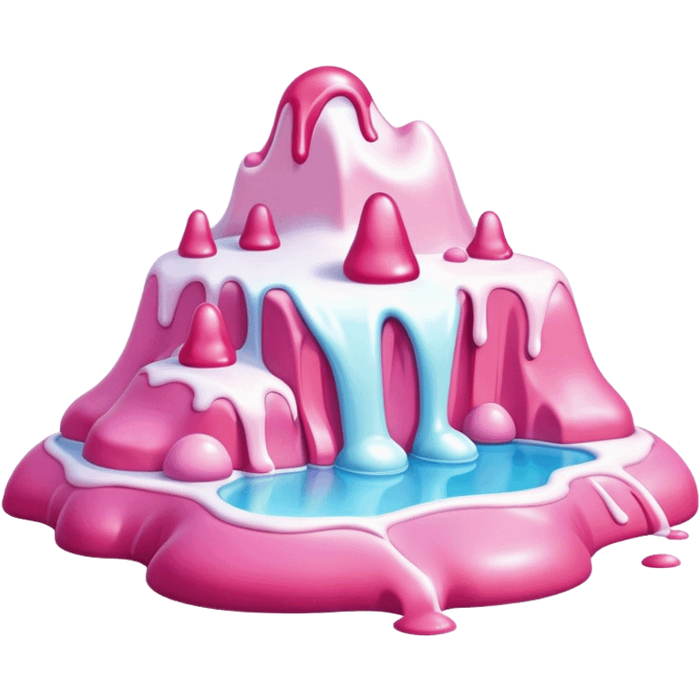 melting pink candy land landscape emoji