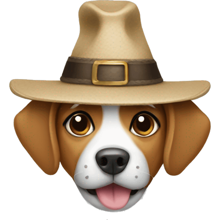 Dog wearing a hat emoji