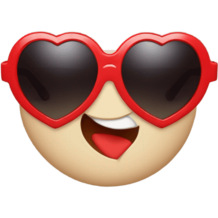 red heart shape sunglasses emoji