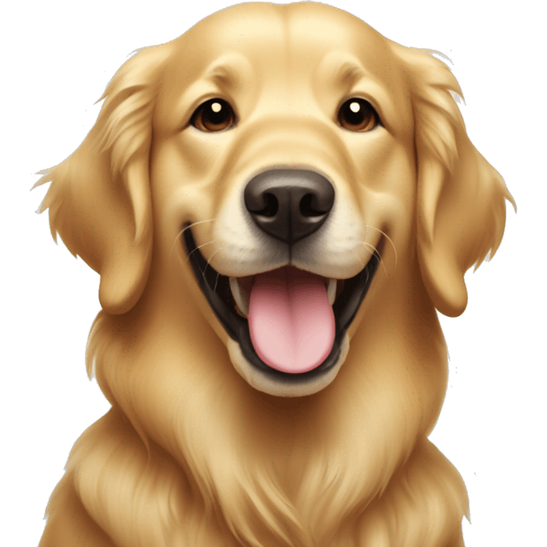 Golden retriver smiling happy emoji