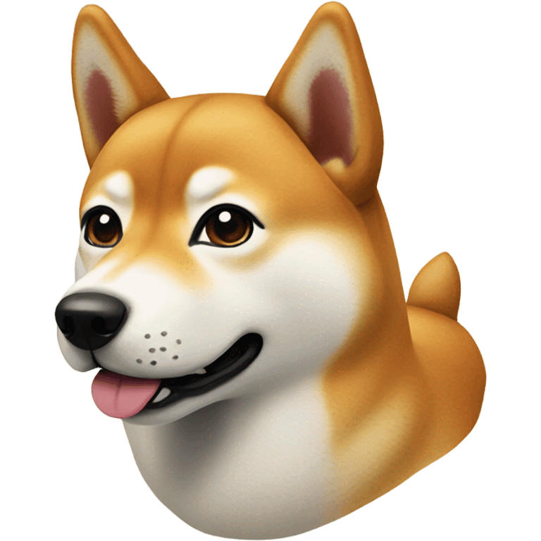 shiba inu dog looking to the side  emoji