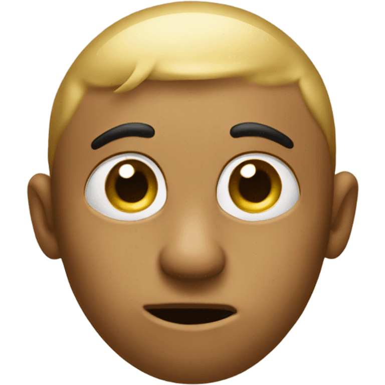 Regular emoji that gold with finger in nose with eyes pinching together closed emoji