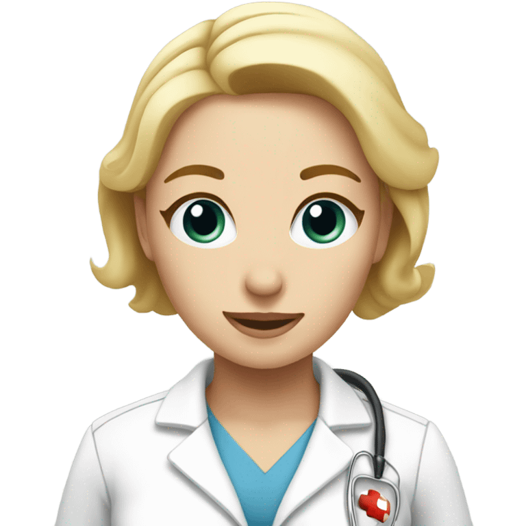 blonde nurse laying down on the floor emoji