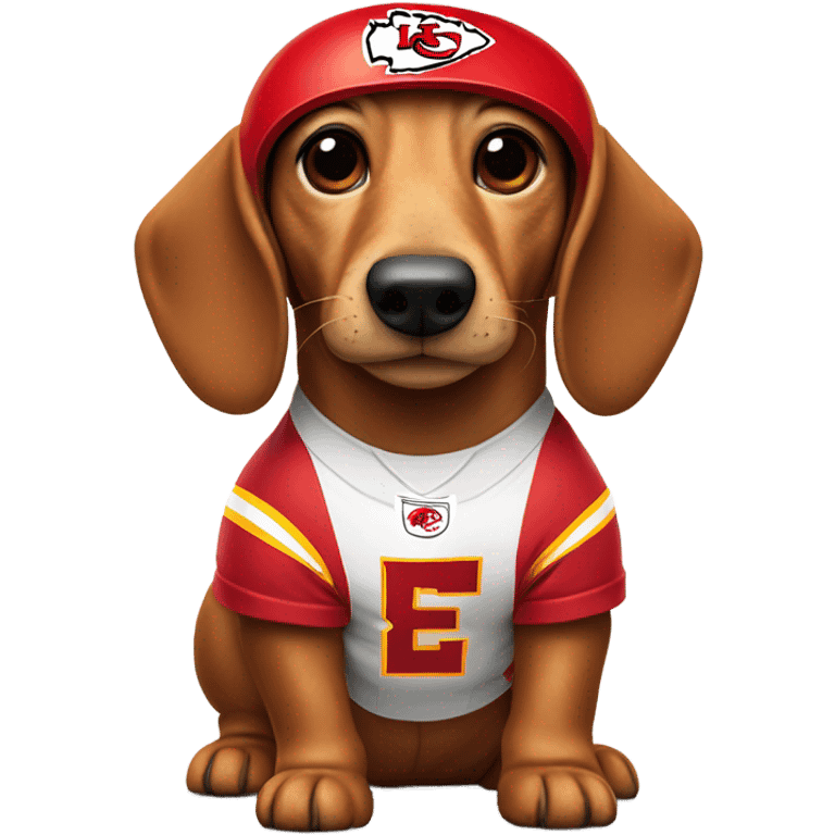 Wiener dog chiefs fan emoji